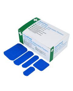 HypaPlast Blue Visible Detectable Plasters- Assorted Pk 100