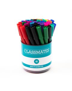 Classmates Broad Tip Coloured Pens - Assorted - Pack of 40