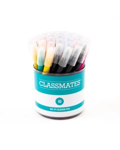 Classmates Fine Tip Coloured Pens - Assorted - Pack of 40