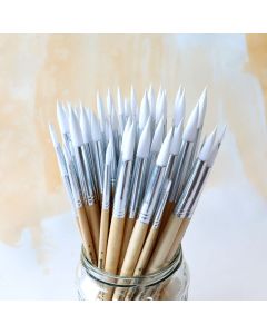 Student Short Handled Round Synthetic Brush Bulk Pack