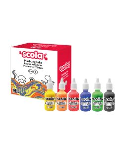 Scola Marbling Ink - Standard Colours - 25ml - Pack of 6