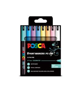 Uni Posca Marker PC-1MR 8 Soft Colours