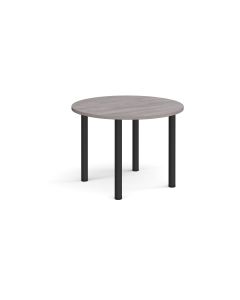 Radial Leg Table dia. 1000mm - Grey Oak - Black Frame