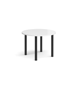 Radial Leg Table dia. 1000mm - White - Black Frame