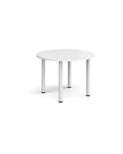 Radial Leg Table dia. 1000mm - White - White Frame
