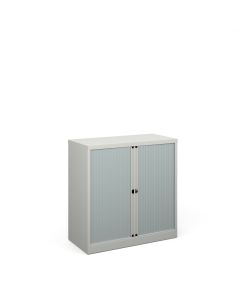 Bisley Tambour Storage Cupboard - Goose Grey - 1000mm