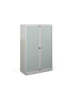 Bisley Tambour Storage Cupboard - Goose Grey - 1570mm