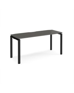 Adapt Single Desk 1600x600mm - Grey/Black Frame
