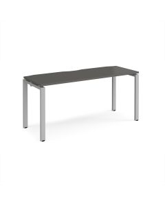 Adapt Single Desk 1600x600mm - Grey/Silver Frame