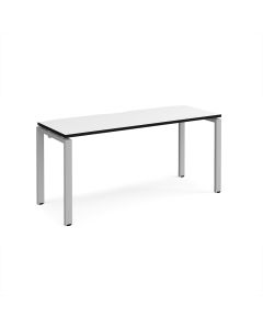 Adapt Single Desk 1600x600mm - White/Silver Frame
