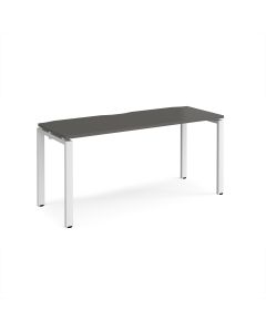 Adapt Single Desk 1600x600mm - Grey/White Frame