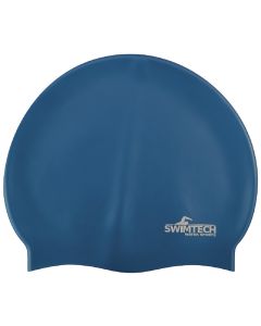 Swimtech Silicone Swim Cap - Blue