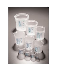 Azlon Plastic Graduated Beaker - 50ml - Pack of 10