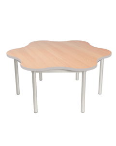 Early Years Daisy Table Silver Frame L1200xW1200mm- Beech