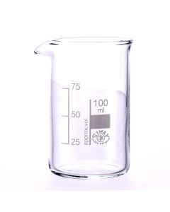 Simax Tall Form Beakers with Spout - 100ml - Pack of 10