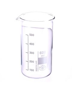 Simax Tall Form Beakers with Spout - 600ml - Pack of 10