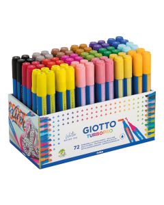 GIOTTO Turbo Pro Dual Tip Marker Pens - Classpack of 72