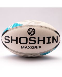  SHOSHIN Match Rugby Ball - White/Blue - Size 4