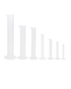 Plastic Measuring Cylinders- Mixed Volume- Pk 7