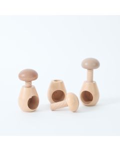 Wooden Mushroom Nutcrackers - Pack of 3