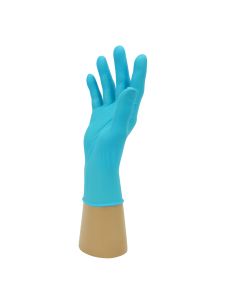 Polyco Medium Blue Powder Free Hybrid Disposable Gloves-Pk 100