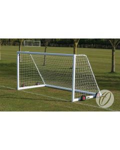 Harrod Sport 4G Weighted Portagoal-White-16 x 7ft-Pair With Nets & FREE Pk 12 SHOSHIN Training Footballs