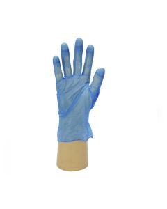 Polyco Medium Blue Powdered Latex Disposable Gloves-Pk 100