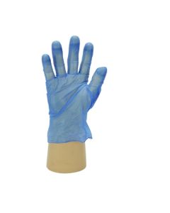 Polyco Large Blue Powdered Disposable Gloves-Pk 100