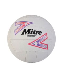 Match Netball - White/Purple/Pink - Size 5 - Pk 5 with Bag