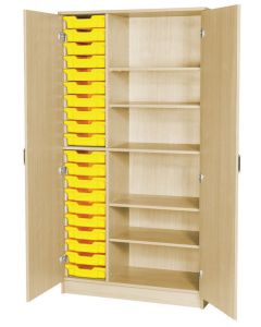 Galt 20 Tray Double Cupboard with Shelves