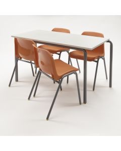 Classmates Contemporary 15 Grey Tables & 30 Chairs Pack - 1200 x 600mm - 4-6 Years - Flame