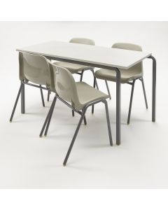 Classmates Contemporary 4 Grey Tables & 8 Chairs Pack - 1100 x 550mm - 3-4yrs - Sand