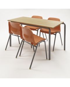 Classmates Contemporary 15 Beech Tables & 30 Chairs Pack - 1100 x 550mm - 14 Years - Flame