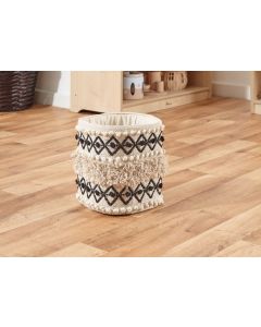 Black  Cream Cotton set of 3 baskets