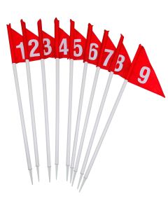 Mini Target Golf Flag Set - Numbered 1-9 - 80cm