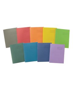 9 x 7" Exercise Book 64 Page 8mm Ruled/Plain Alternative - Light Blue - Pack of 100