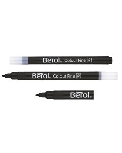 Berol Colour Fine Pens - Black - Pack of 10