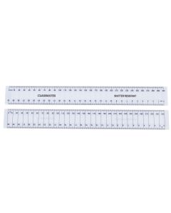 Classmates Shatter Resistant Ruler White 300mm/30cm - Pack of 10