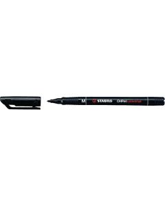 Stabilo OHP Marker Pens Black Bullet Tip - Pack of 10