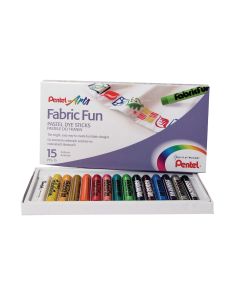 Pentel Fabric Fun Pastel Dye Sticks - Pack of 15