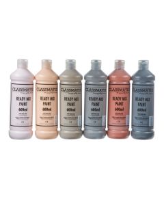 Classmates Ready Mixed Paint - 600ml - Skin Tones - Pack of 6