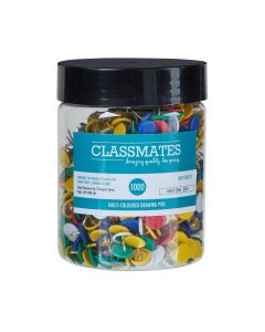 Classmates Drawing Pins Assorted - Pack of 1000