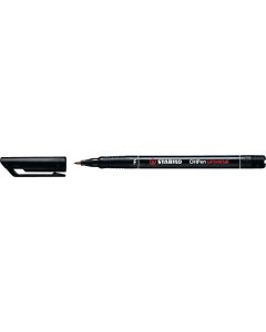 Stabilo OHP Marker Pens Black Fine Tip - Pack of 10