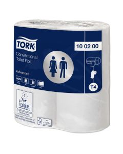 Tork Conventional Toilet Rolls - 2 Ply 200 Sheets - Pack of 36