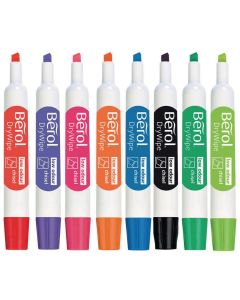 Berol Whiteboard Marker Assorted Chisel Tip - Pack of 8