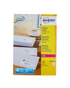 White Avery Jam-Free Quick PEEL Labels - Pack of 100 Sheets