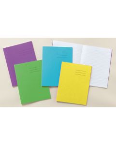 9 x 7" Exercise Book 120 Page 8mm Ruled With Margin - Orange - Pack of 50
