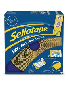 Sellotape Hook Strip - 25mm x 12m