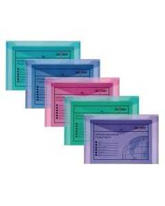 Snopake Electra Polyfile Wallet Foolscap Assorted - Pack of 5