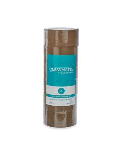 Classmates Packaging Tape Buff 48mm x 66m - Pack of 6